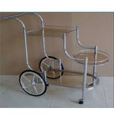 Serving Cart with Tea Color Glass PG-2713 (YL) - More Than A Furniture Store