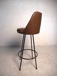 Set of 5 Vintage Modern Swivel Stools by Admiral Chrome Corp For Sale at 1stDibs