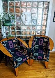 Iconic PAUL HAIGH Modern Opus ENIGMA Bernhardt Chairs! Memphis Art Deco | eBay
