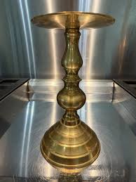 Vtg Hosley Brass Pedestal Pillar Candle Holder | eBay