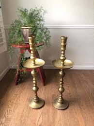 Standing Candle Holder Brass Candle Stick Holder Altar ...