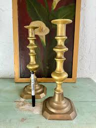Large Vintage Brass Candlesticks (11.5") — Monstera Vintage ...