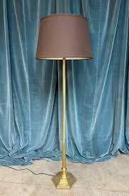 French 1940's Polished Brass and Bronze Neoclassical Style Floor Lamp For Sale at 1stDibs
