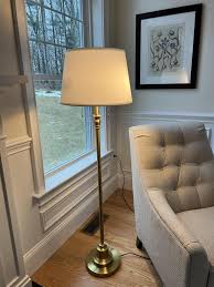 360 Lighting Spenser 58" Brushed Antique Brass Traditional Floor Lamp - #35E33 | Lamps Plus