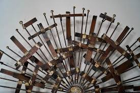 1960's Brutalist Starburst Wall Sculpture For Sale at ...