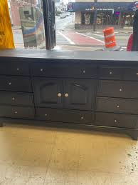 Remarkable large black 10 drawer buffet/ sideboard with 2 ...