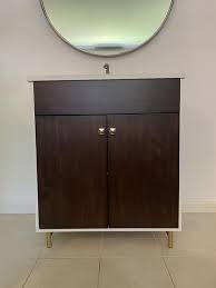 Shop Scott Living Larue White and Brown Modern Vanity Bathroom Collection at Lowes.com