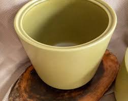 Vintage Metlox Four Seasons Avocado Green Ceramic Canister Set of 4, Dishes, Jars - Etsy