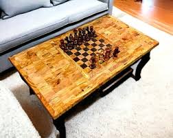 Olive Wood Handcrafted Rectangular End Grain Living Room Chess Coffee Table With Drawer - Etsy