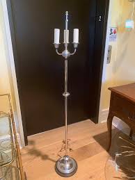 Early 20th Century Art Deco Style Silvered Three-Light Floor ...