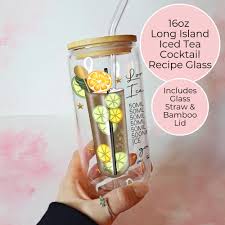 16oz Long Island Iced Tea Cocktail Recipe Glass, Luxury ...