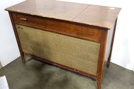 Dumont Carnegie Model 525 by Emerson Collector Series Multiplex Stereo High Fidelity Radio Turntable in Console Cabinet - 41 x 17 x 29 - Bunting Online Auctions