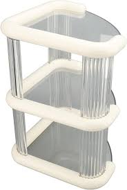 3 Tiers Corner Storage Shelf, Plastic Corner ... - Amazon.com