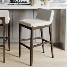 Gracie Scandinavian Wood Bar Height Bar Stool Boucle | Nathan James
