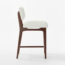 Selby White Upholstered Counter Stool Set of 2 + Reviews | CB2