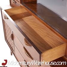 Lane Perception Mid Century Walnut Credenza and Hutch | Mid Century Modern Furniture | Modern Hill