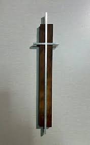 Stunning Mid Century Modern Metal and Wood Cross Slim ...