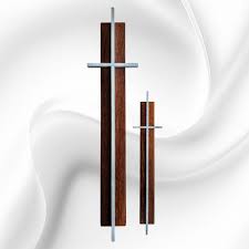 Crucifix Set ~ Metal and Wood Carved Cross Wall Hangings - Etsy