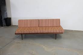 Mid-Century Modern Walnut Daybed/Sofa on Pencil Legs at 1stDibs | mid century modern daybed