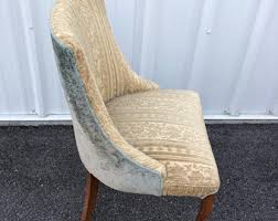 Mid Century Modern Walnut and Velvet Vintage Chair - Etsy