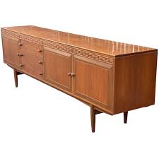 Imported UK Vintage Mid Century Modern Long Credenza/Buffet in the Style of Robert Heritage for Archie Shine Furniture — Big Whale Consignment