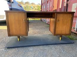 1980s Vintage Mid Century Modern Desk | Chairish