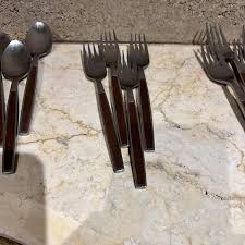 1960s Stanley Roberts Pasadena Stainless Flatware Wood ...