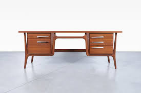 Vintage Sculptural Walnut Desk by Leopold Co. at 1stDibs | leopold desk company, leopold desk for sale