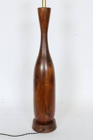 Substantial New Hope School Solid Walnut Table Lamp, circa 1960 For Sale at 1stDibs