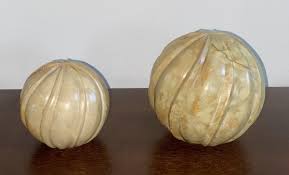 VTG Bombay Co. Hand-Carved Spiral Spherical Marble ...