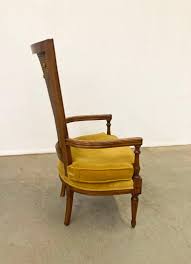 Mid-Century Modern Walnut High Back Cane Armchair For Sale at 1stDibs | high back cane chair, vintage high back chair, cane high back chair