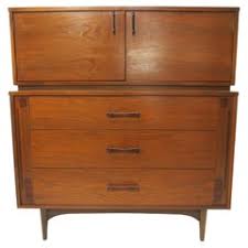 Kent Coffey Eloquence Mid Century Modern Walnut Tall Chest ...