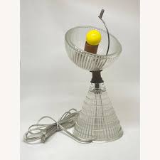 1938 World Fair Art Deco Glass Saturn Lamp - AptDeco