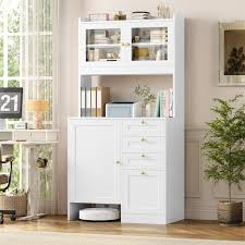 Homfa 71″ Tall Bookcase, Printer Stand with File Drawer and ...