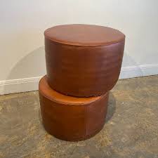Leather Poof - Nadeau Austin