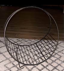 Vintage MCM Metal Magazine Rack - Etsy
