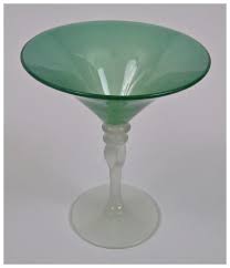 Steuben Jade Green Alabaster Goblet Twisted Stem Carder Era ...