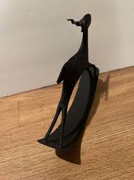 Black Metal Rocking Reindeer Sculpture 8” X 10 1/4” X 2” | eBay