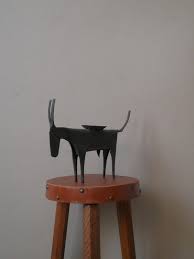 Zoomorphic Metal Candle Holder Ethnic Tribal Decorative ...