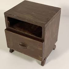 Mid Century Modern 1:12 Scale Dollhouse Miniature Bedroom Furnishings. Nightstand Dollhouse Miniature 1 Drawer End Table Dark Walnut Brown - Etsy