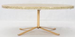 Abalone Shell Cast in Resin Oval Top Coffee Table on X-Shape ...