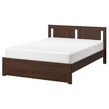 SONGESAND bed frame, brown/Lönset, Queen - IKEA