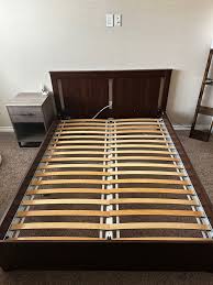 IKEA SONGESAND Bed frame, brown/Luröy, Queen for Sale in ...