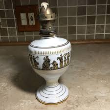 FEAX Ceramic Hand Made 9” Oil Lamp Made in Greece 24 K GOLD ...