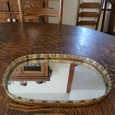 Vintage Vanity/Dresser/Perfume Mirror Tray Ormolu Hollywood Regency 13 X 8 | eBay