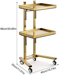Amazon.com: SZYDKJ Utilities 2 Tier Metal Utility Rolling Cart with Lockable Wheels, Multifunctional Removable Storage Rack Organizer, Suitable for Kitchen, Coffee Bar, Bathroom, Office : Home & Kitchen