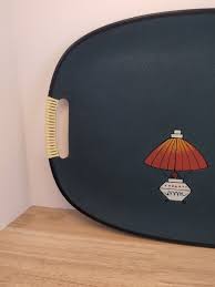 1960s TILSO MCM Fiberboard Wrapped Handle Hand Painted ...