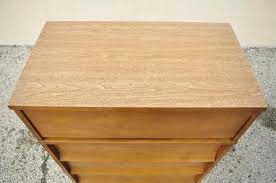 Johnson Carper Mid Century Modern Walnut Formica Top 4 Drawer Chest Dresser - Etsy