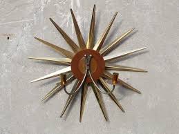 Brass Teak Starburst Wall Candle Sconce - I Like Mikes Mid ...