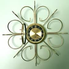 Mid Century Modern Starburst Wall Clock – Gold Atomic Metal Wall Clock 24" or 22", Retro Vintage Clock Replica, Sunburst Wall Decor - Etsy